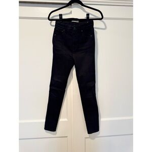 Madewell 10” High Riser Skinny Black Jean. Size 25